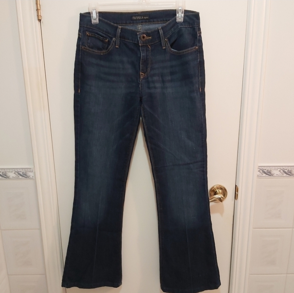 GUESS dark flare jeans, size 28 x 33